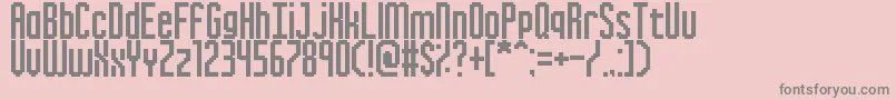InkyThinPixels Font – Gray Fonts on Pink Background