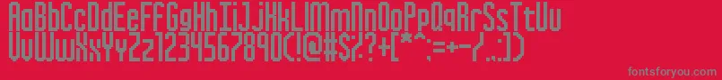 InkyThinPixels Font – Gray Fonts on Red Background