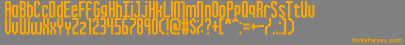 Шрифт InkyThinPixels – оранжевые шрифты на сером фоне