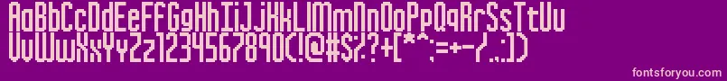 InkyThinPixels Font – Pink Fonts on Purple Background