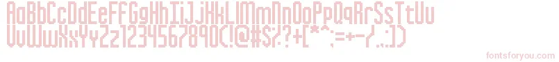 InkyThinPixels-fontti – vaaleanpunaiset fontit valkoisella taustalla