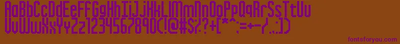 InkyThinPixels Font – Purple Fonts on Brown Background