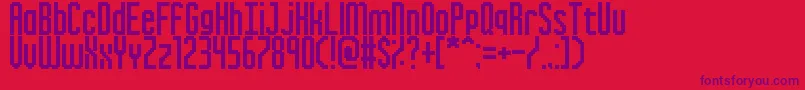 InkyThinPixels Font – Purple Fonts on Red Background