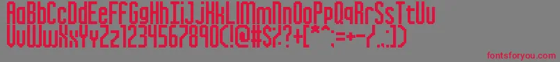 InkyThinPixels Font – Red Fonts on Gray Background