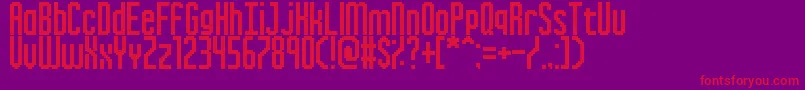 InkyThinPixels Font – Red Fonts on Purple Background