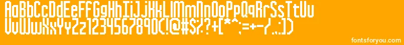 InkyThinPixels Font – White Fonts on Orange Background