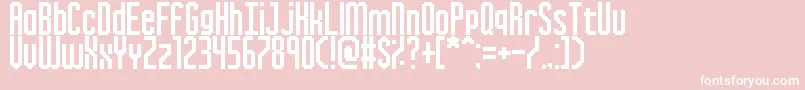 InkyThinPixels Font – White Fonts on Pink Background