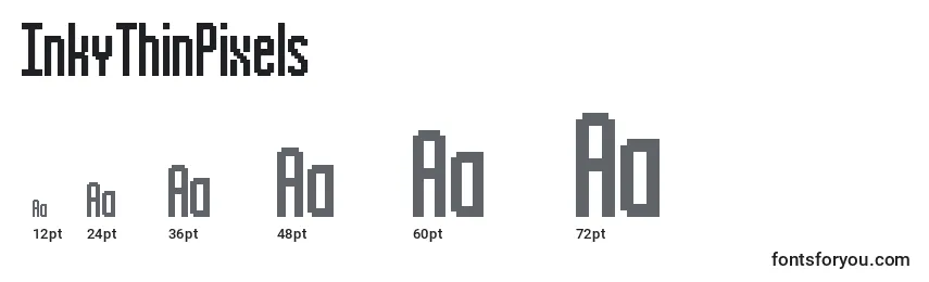 InkyThinPixels Font Sizes