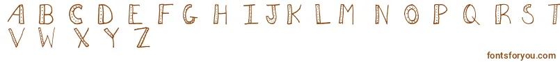Шрифт Aezdots – коричневые шрифты на белом фоне