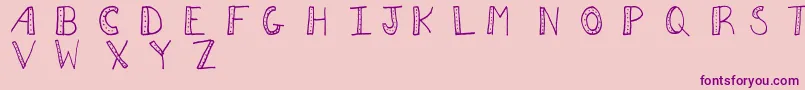 Aezdots Font – Purple Fonts on Pink Background