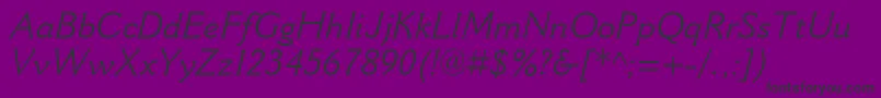 CantoriaMtItalic Font – Black Fonts on Purple Background