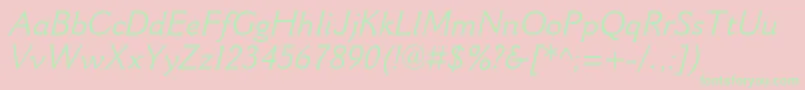 CantoriaMtItalic Font – Green Fonts on Pink Background