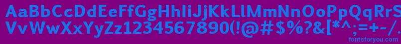 PigiarniqHeavy Font – Blue Fonts on Purple Background