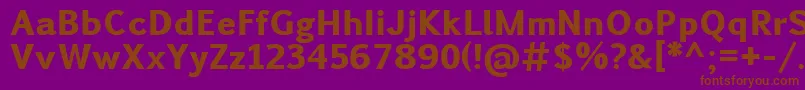 PigiarniqHeavy Font – Brown Fonts on Purple Background