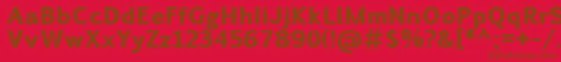 PigiarniqHeavy Font – Brown Fonts on Red Background