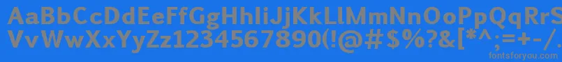 PigiarniqHeavy Font – Gray Fonts on Blue Background
