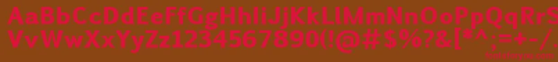 PigiarniqHeavy Font – Red Fonts on Brown Background