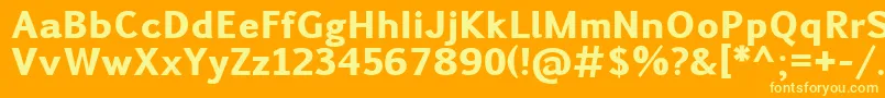 PigiarniqHeavy Font – Yellow Fonts on Orange Background