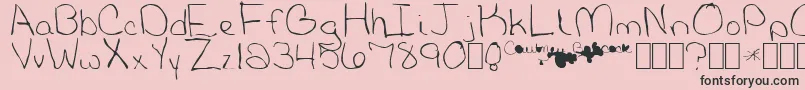 Шрифт BabcockNormal – чёрные шрифты на розовом фоне