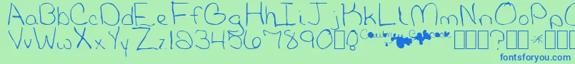 BabcockNormal Font – Blue Fonts on Green Background