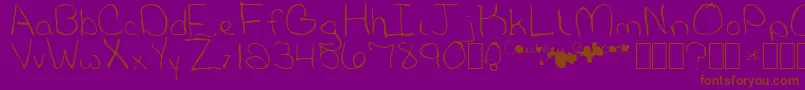 BabcockNormal Font – Brown Fonts on Purple Background