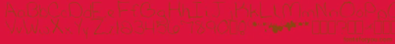 BabcockNormal Font – Brown Fonts on Red Background