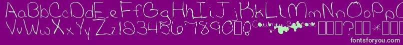 BabcockNormal Font – Green Fonts on Purple Background
