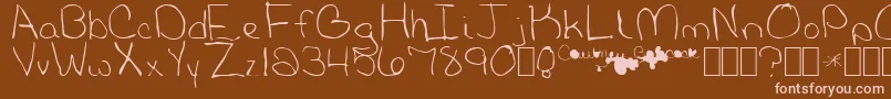 BabcockNormal Font – Pink Fonts on Brown Background