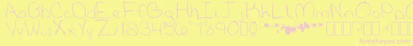 BabcockNormal Font – Pink Fonts on Yellow Background