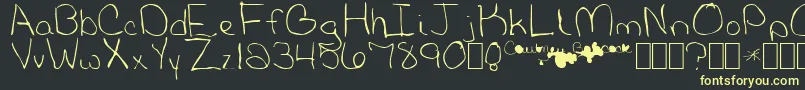 BabcockNormal Font – Yellow Fonts on Black Background