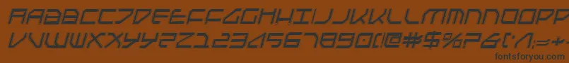 FederapolisCollegeItalic Font – Black Fonts on Brown Background