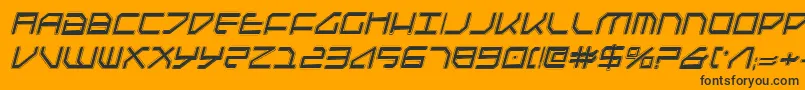 FederapolisCollegeItalic Font – Black Fonts on Orange Background