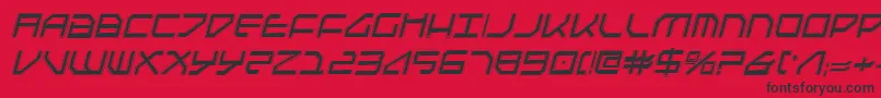 フォントFederapolisCollegeItalic – 赤い背景に黒い文字