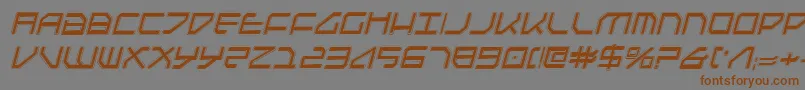 FederapolisCollegeItalic Font – Brown Fonts on Gray Background