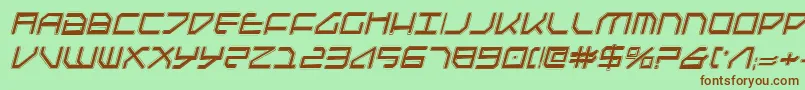 FederapolisCollegeItalic Font – Brown Fonts on Green Background