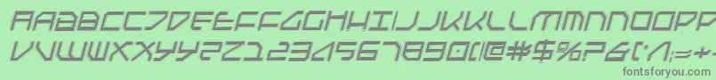 FederapolisCollegeItalic Font – Gray Fonts on Green Background