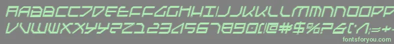 FederapolisCollegeItalic Font – Green Fonts on Gray Background