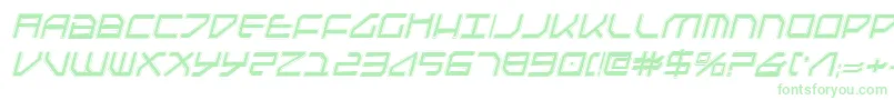 フォントFederapolisCollegeItalic – 緑のフォント