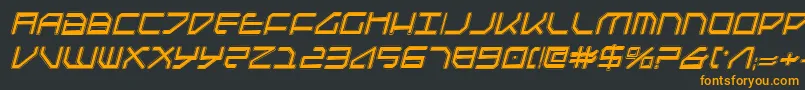 FederapolisCollegeItalic Font – Orange Fonts on Black Background