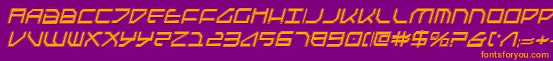 Шрифт FederapolisCollegeItalic – оранжевые шрифты на фиолетовом фоне