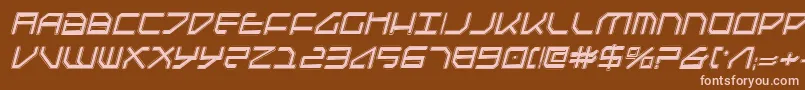 FederapolisCollegeItalic Font – Pink Fonts on Brown Background