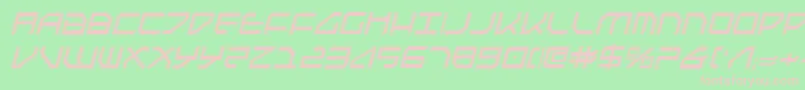 FederapolisCollegeItalic-Schriftart – Rosa Schriften auf grünem Hintergrund