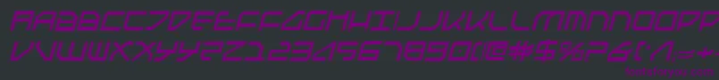 FederapolisCollegeItalic Font – Purple Fonts on Black Background