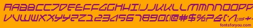 Fonte FederapolisCollegeItalic – fontes roxas em um fundo laranja