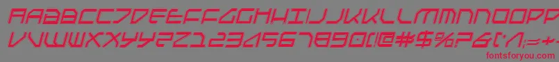 FederapolisCollegeItalic Font – Red Fonts on Gray Background