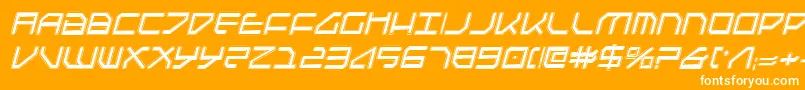 FederapolisCollegeItalic Font – White Fonts on Orange Background