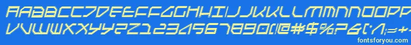 FederapolisCollegeItalic Font – Yellow Fonts on Blue Background