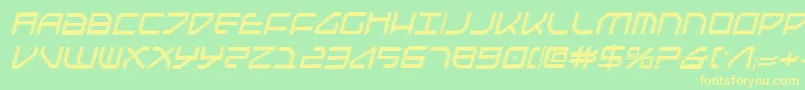 FederapolisCollegeItalic Font – Yellow Fonts on Green Background