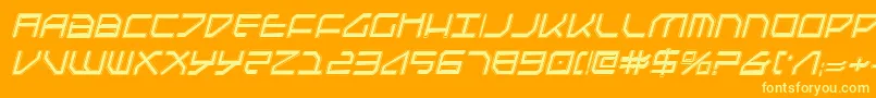 FederapolisCollegeItalic Font – Yellow Fonts on Orange Background
