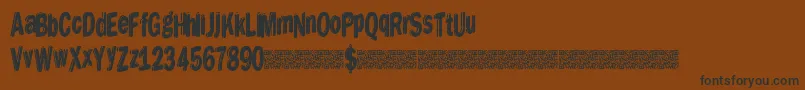 Dreamstencil Font – Black Fonts on Brown Background